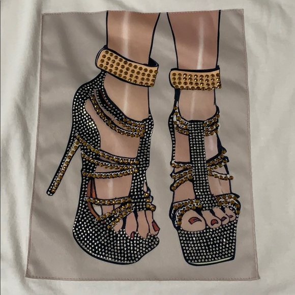 Shoe Diva Sparkly Glam Tee w Rhinestones [TO-76] - Picture 7 of 8